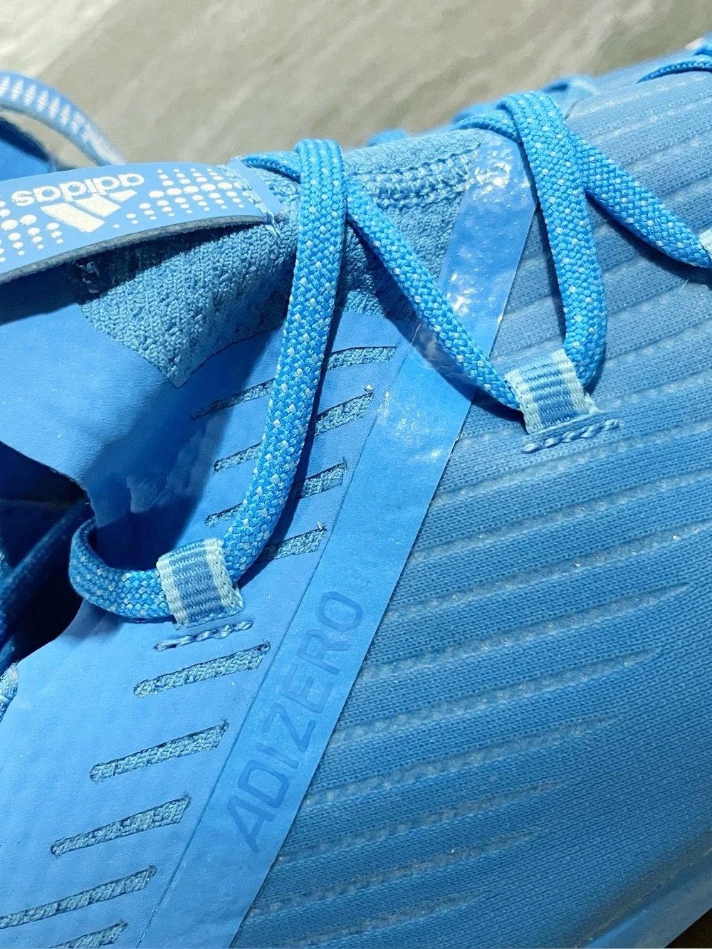 Brand New Adidas adizero Baby Blue Men's Football Cleats 13.5